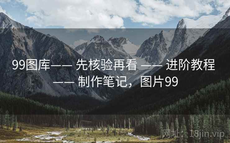 99图库—— 先核验再看 —— 进阶教程 —— 制作笔记，图片99